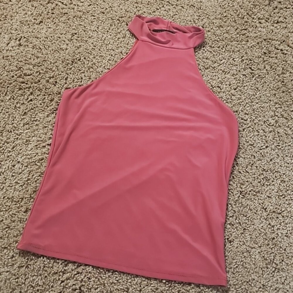 21 SAINTS Double Lined Pink Halter Top